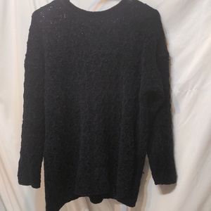Jenny dark blue cable knit pullover sweater size large